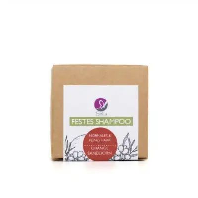 Festes Shampoo Orange Sanddorn aus veganer naturnaher Kosmetik