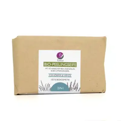 Bio Peelingseife Lavendel und Lemongrass aus zertifizierter Biokosmetik